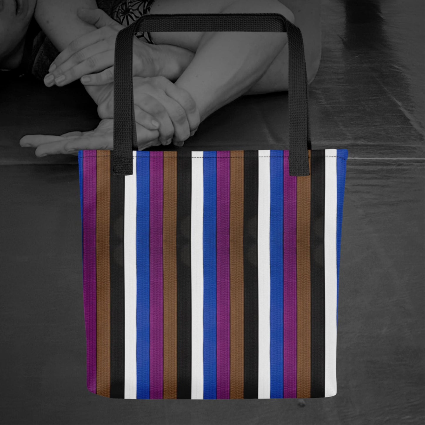 Stripes & Belts, All-over Print Tote bag