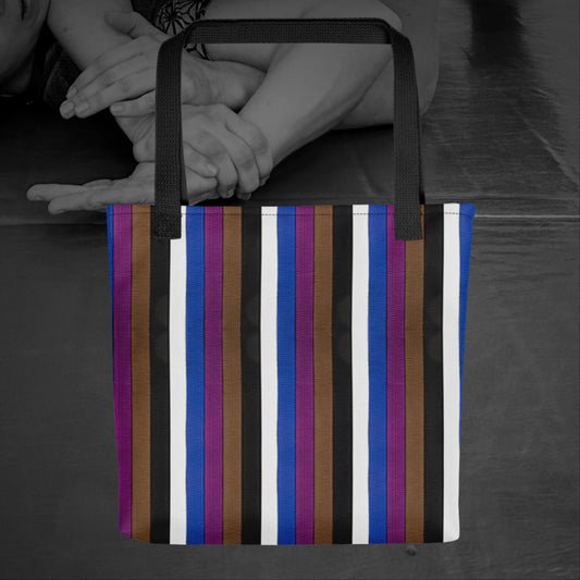 Stripes & Belts, All-over Print Tote bag