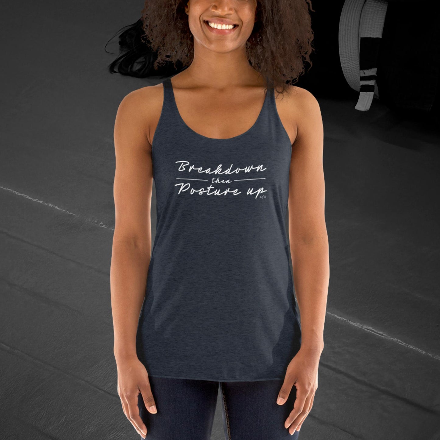 Breakdown then Posture Up, Women's Racerback Tank