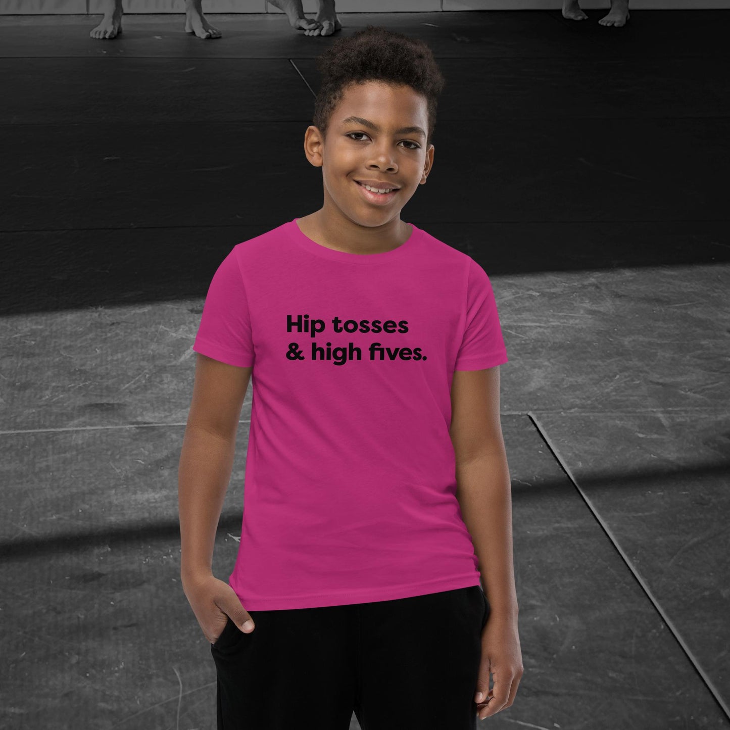 Hip tosses & high fives, Youth Short Sleeve T-Shirt