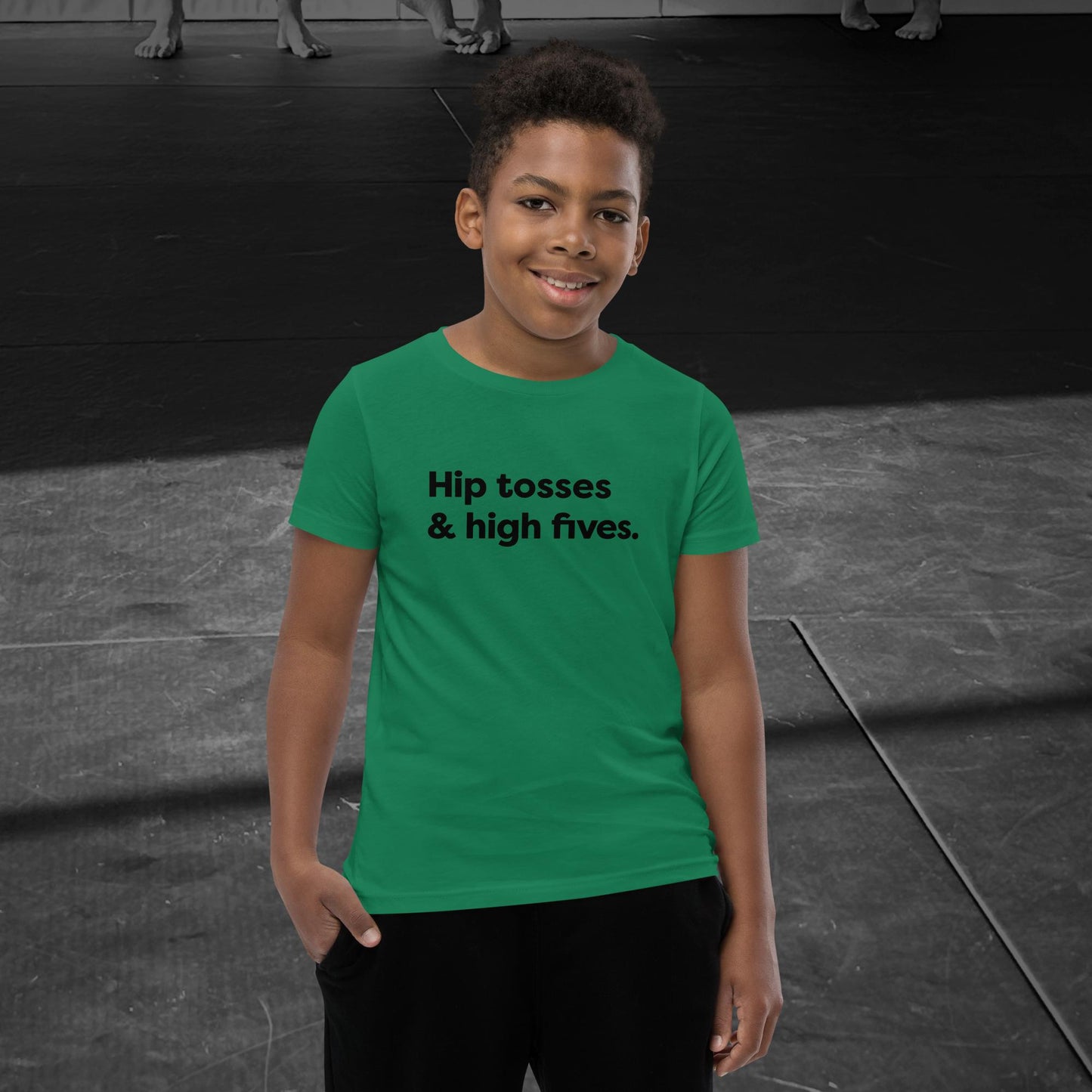 Hip tosses & high fives, Youth Short Sleeve T-Shirt