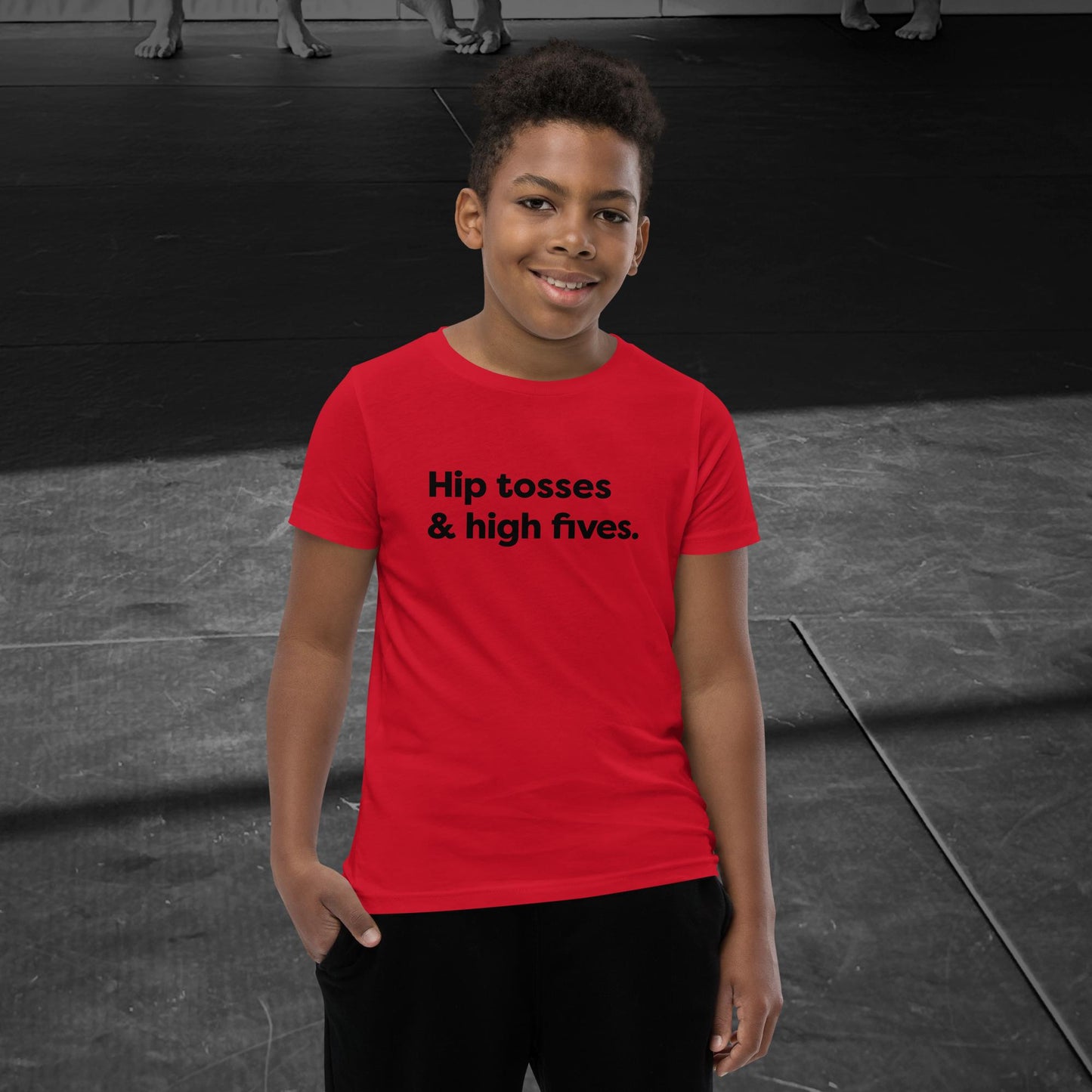 Hip tosses & high fives, Youth Short Sleeve T-Shirt