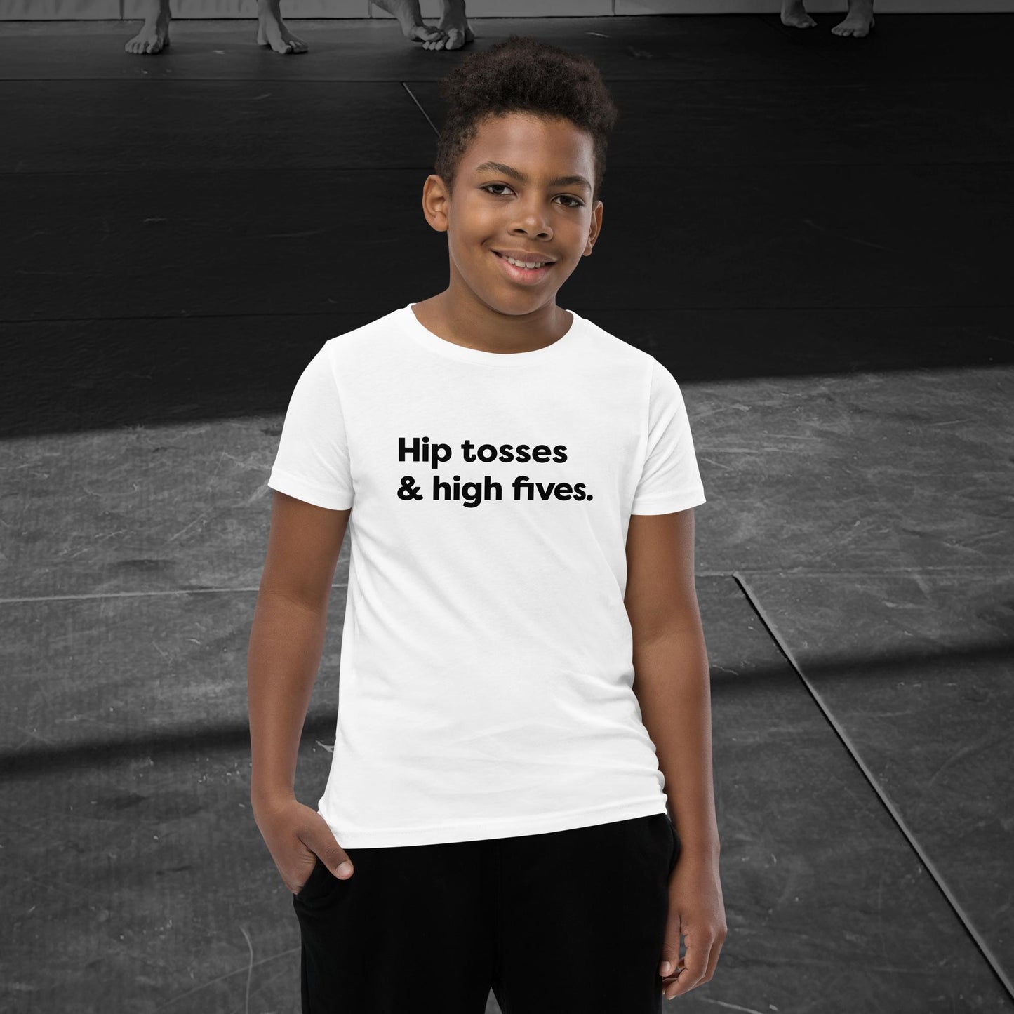 Hip tosses & high fives, Youth Short Sleeve T-Shirt