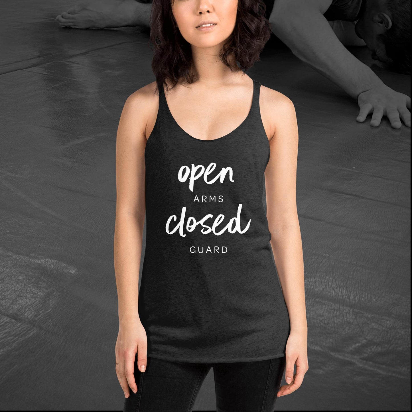 Open Arms, Closed Guard, Women's Racerback Tank