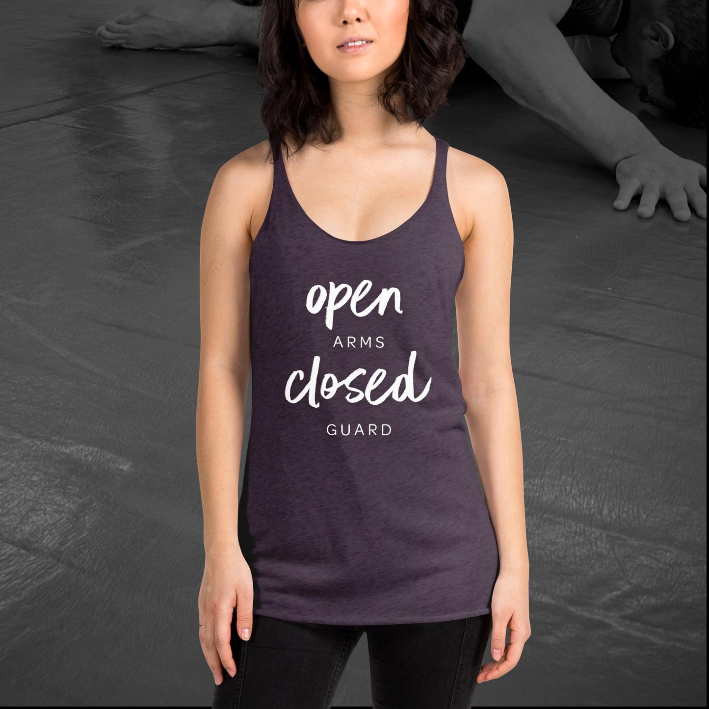 Open Arms, Closed Guard, Women's Racerback Tank