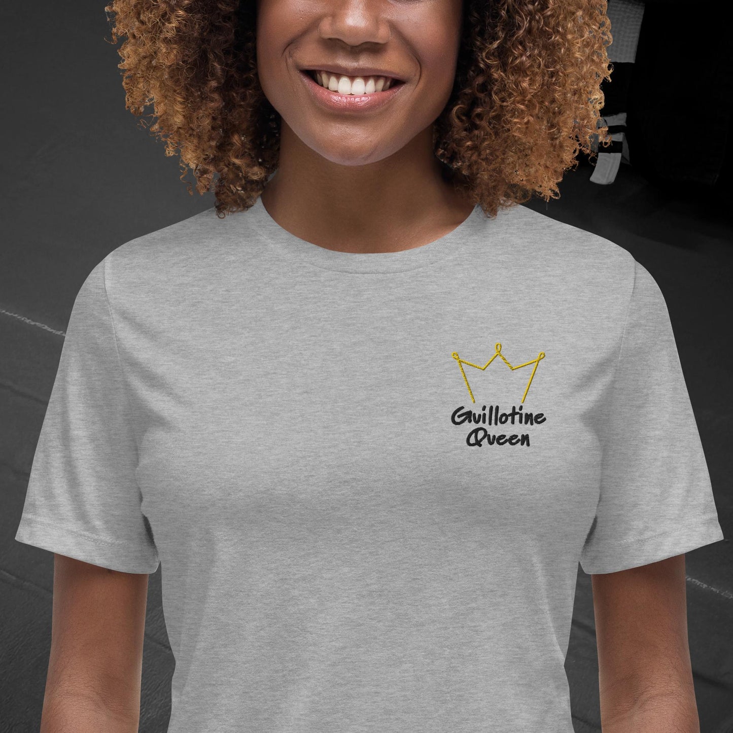 Guillotine Queen, Embroidered Women's Relaxed T-Shirt